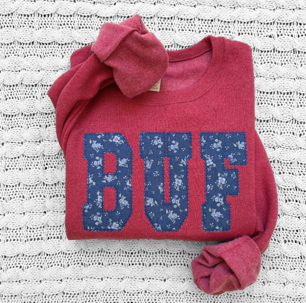 Buffalo Floral BUF Applique Sweatshirt