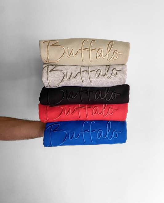 Script Buffalo Embroidered Sweatshirt
