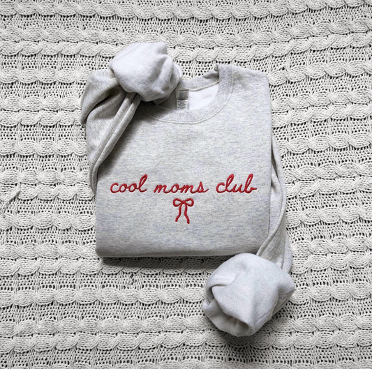 Cool Moms Club Embroidered Sweatshirt