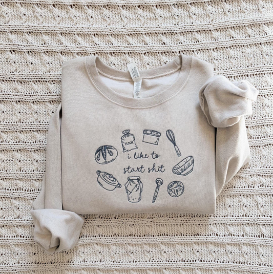 Sourdough Starter Embroidered Sweatshirt