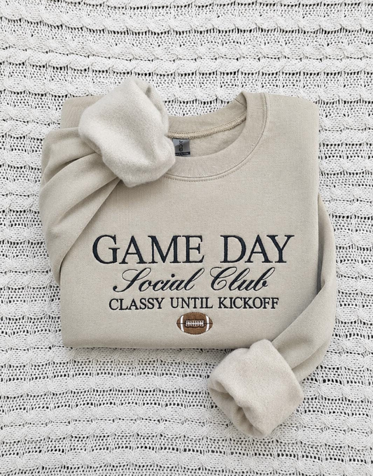 Game Day Social Club Embroidered Sweatshirt