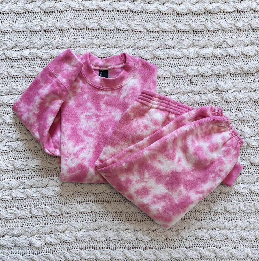 Kids Tie Dye Sweatsuit Set