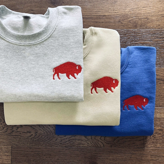 Embroidered Buffalo Sweatshirt
