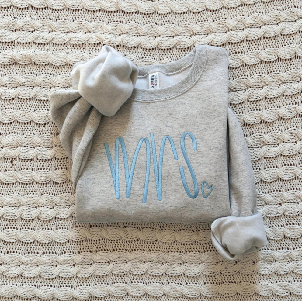 Mrs. Embroidered Sweatshirt