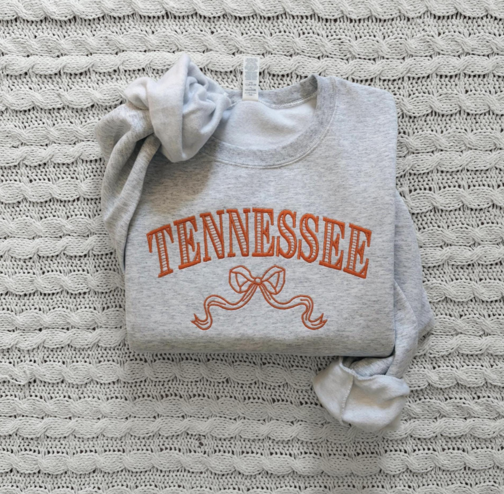 Tennessee Bow Embroidered Sweatshirt